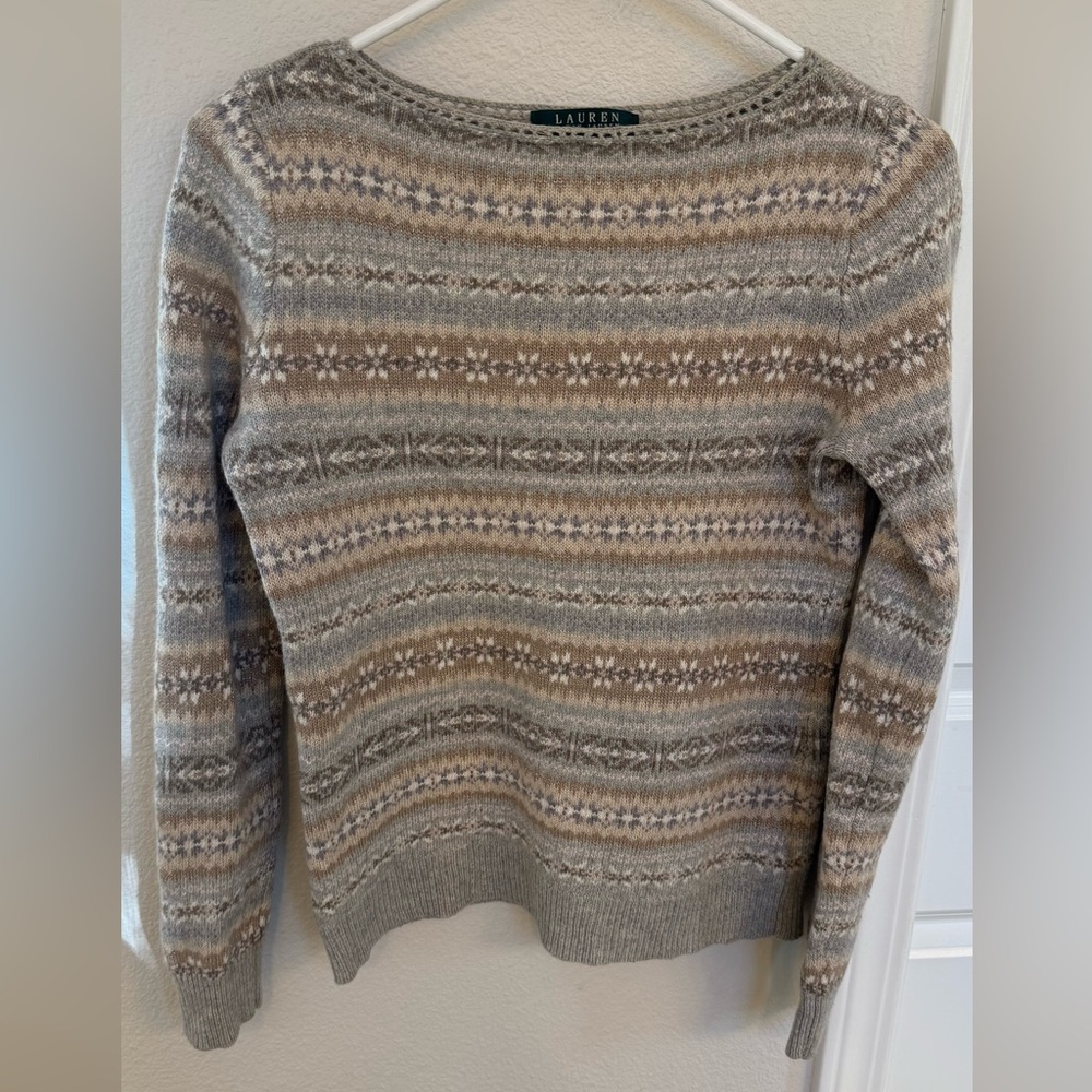 Vintage Nordic snowflake print Lauren Ralph Lauren sweater